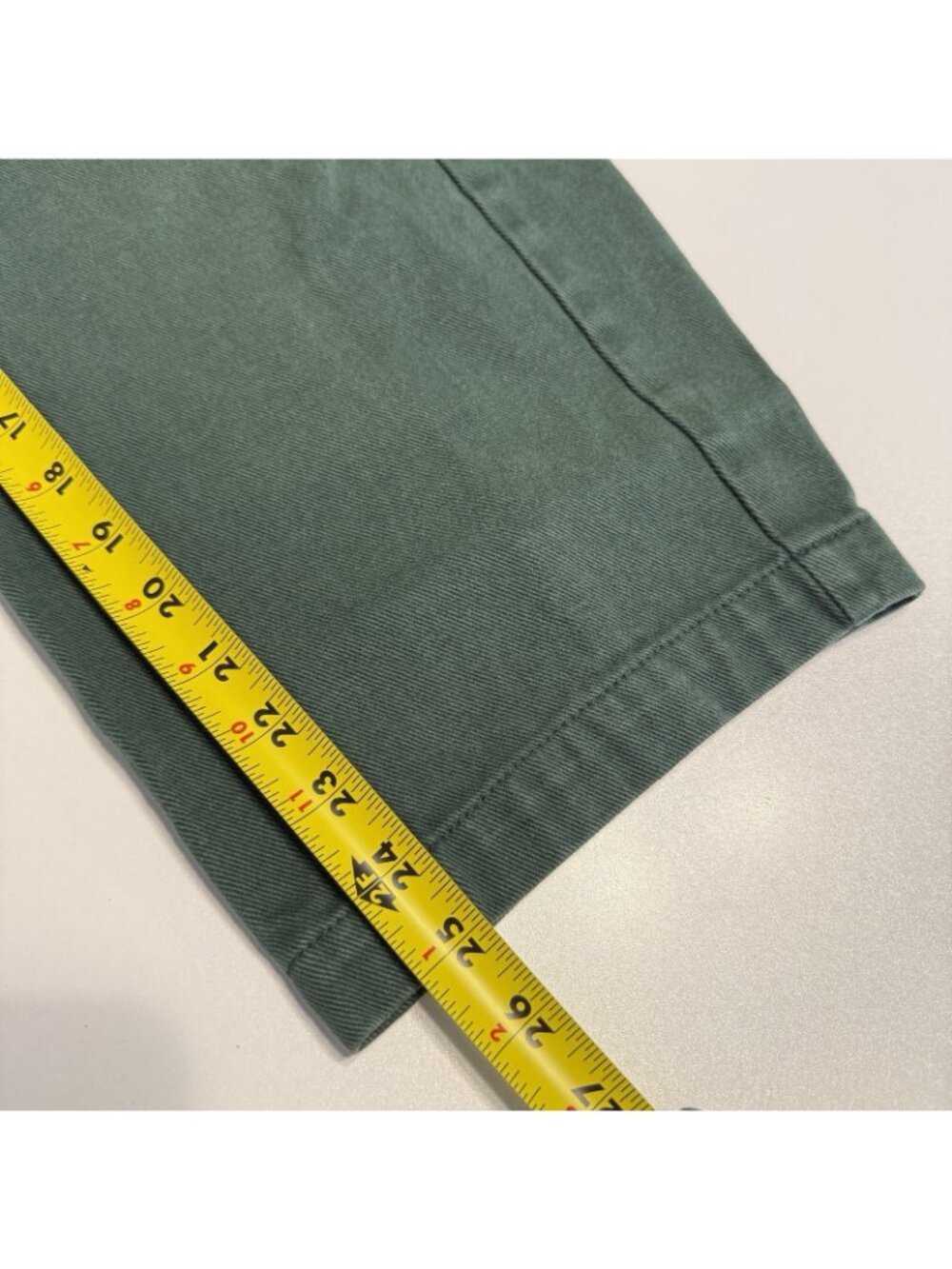 LE BON SHOPPE Arc Pants Pine Green Barrel Leg 100% Cotton Canvas Small - Picture 7 of 9